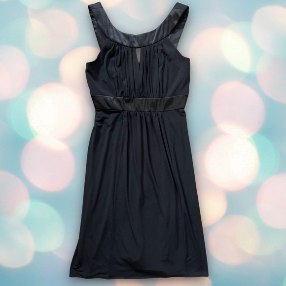David’s Bridal Women’s Black Sleeveless Keyhole Cocktail Dress Size 6 - Picture 2 of 4